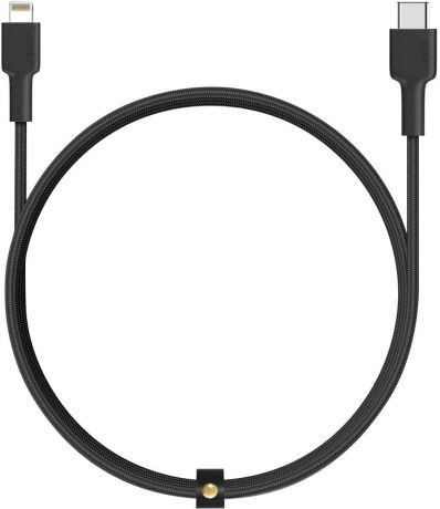Кабель AUKEY Braided Nylon MFi USB-C to Lightning Cable, 1.2m, черный