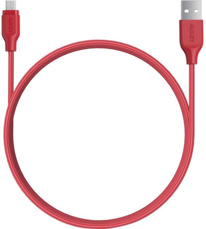 Кабель AUKEY CB-AM1 Micro braided wire 1.2M red, красный