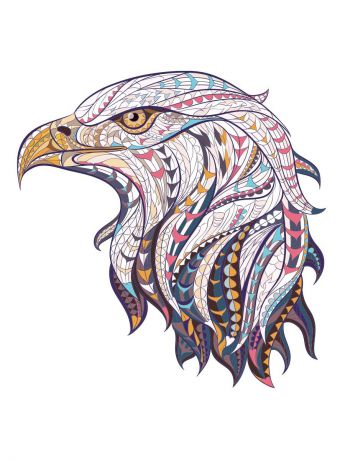 Наклейка на одежду (белую/светлую) "Этнический орел"