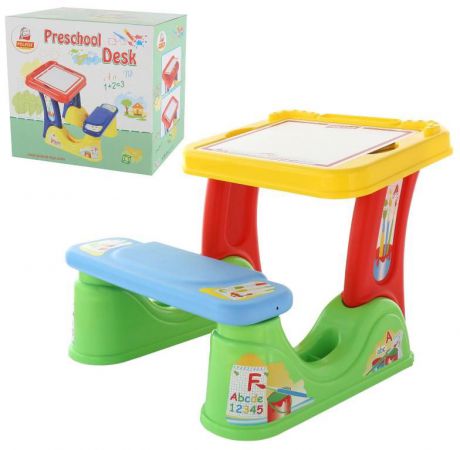 Парта Palau Toys Presool Desk, c двухсторонней доской, цвет: желтый, красный, синий. 36650_PLS