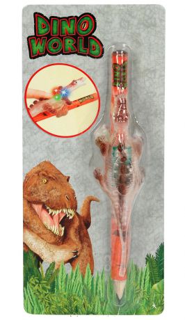 Карандаш Depesche С динозавром и подсветкой, коричневый