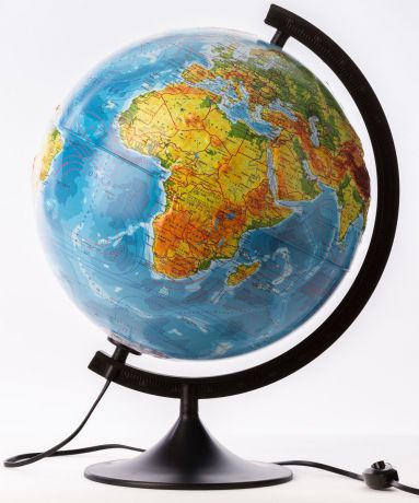 Globen Глобус Земли физико-политический с подсветкой рельефный 320 мм