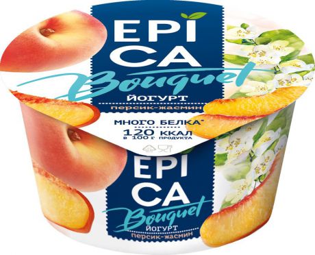 Йогурт Epica Bouquet Персик и жасмин, 4,8 %, 130 г