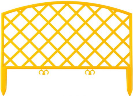 Забор декоративный Grinda "Плетень", цвет: желтый, 24 x 320 см