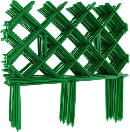 Забор декоративный Комплект-Агро "Палисад", цвет зеленый 19 см х 3 м