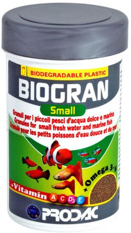 Корм сухой Prodac "Biogran Small", универсальный, для рыб малых размеров, в гранулах, 45 г