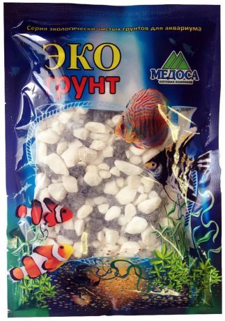 Грунт для аквариума "ЭКОгрунт", мраморная крошка, цвет: черный, белый, 5-10 мм, 3,5 кг. г-0304