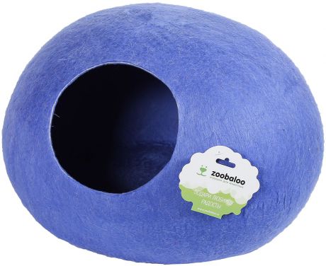 Домик-слипер для животных Zoobaloo "WoolPetHouse", цвет: синий, размер L