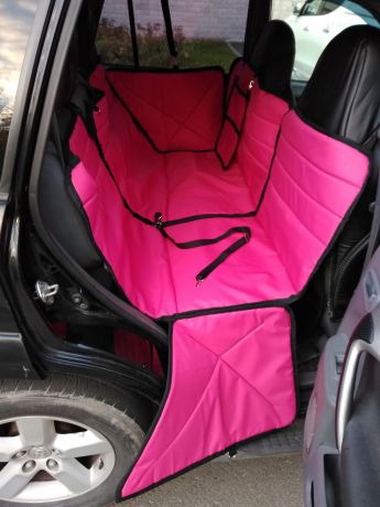 Автогамак-трансформер Auto Premium, для крупных собак, 77187, розовый