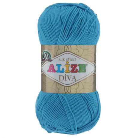Пряжа для вязания Alize "Diva", цвет: бирюзовый (245), 350 м, 100 г, 5 шт