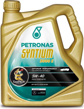 Масло моторное Petronas "Syntium 3000 E", синтетическое, 5W-40, 4 л