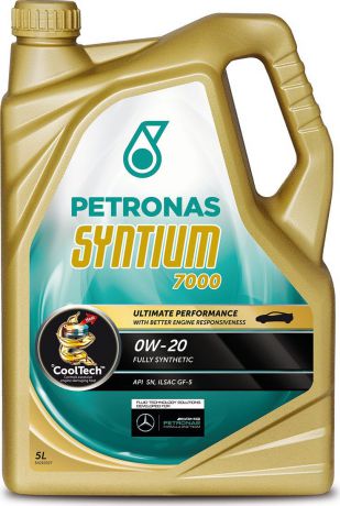Масло моторное Petronas "Syntium 7000", синтетическое, 0W-20, 5 л