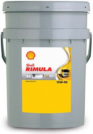 Масло моторное Shell Rimula R4 X для дизельных двигателей, 15W-40, минеральное, 20 л