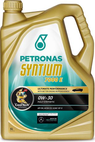 Масло моторное Petronas "Syntium 7000 E", синтетическое, 0W-30, 5 л