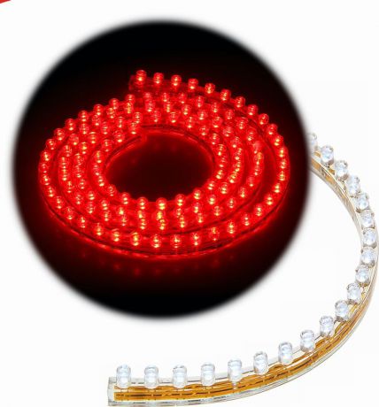 Светодиодная лента для авто Torso 120 LED, 120 см, 12 В, IP68, свет красный. 1058830