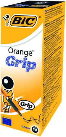 Набор шариковых ручек Bic Orange Grip, цвет чернил: черный, 20 шт
