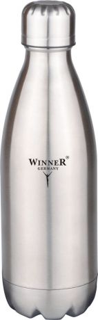 Термос-бутылка "Winner", цвет: стальной, 1 л. WR-8202