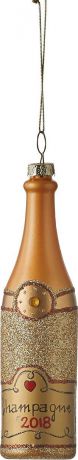 Украшение новогоднее декоративное House of Seasons "Бутылка", цвет: шампань, 15 х 3,5 см