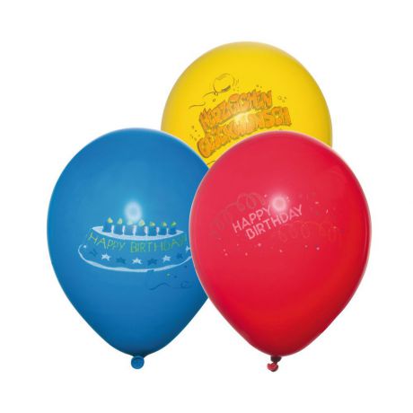 Susy Card Набор воздушных шариков Happy Birthday 6 шт