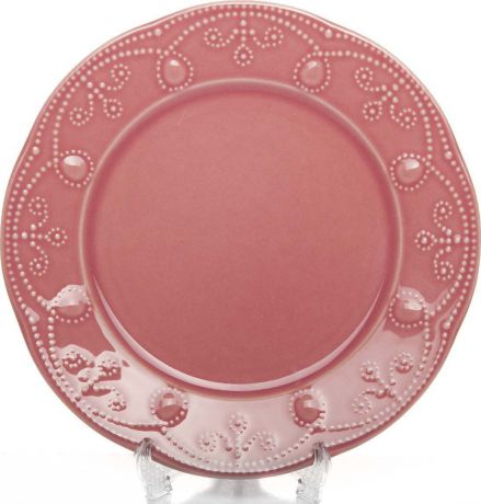 Тарелка Kutahya Porselen Fulya, розовый, диаметр 23 см