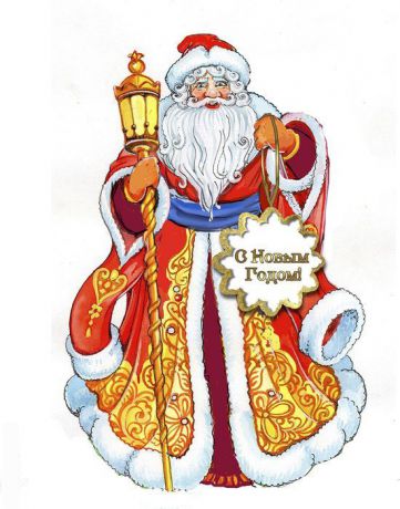Новогоднее подвесное украшение Magic Time "Дед мороз в красной одежде", 5 х 4,5 х 9 см