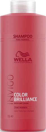 Wella Invigo Color Brilliance Шампунь для защиты цвета окрашенных нормальных и тонких волос, 1 л