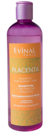 Шампунь для волос Evinal Шампунь с экстрактом плаценты, для нормальных волос