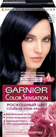 Garnier Стойкая крем-краска для волос "Color Sensation, Роскошь цвета", оттенок 4.10, Ночной Сапфир
