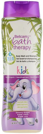 Bath Therapy Детский гель для душа и шампунь для волос Сладкий виноград 2 в 1 500 мл