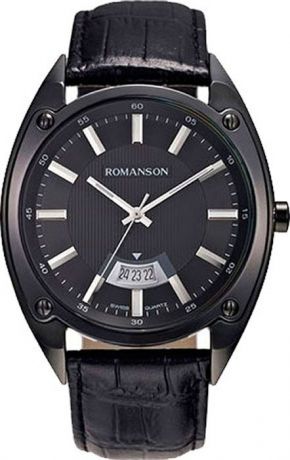 Часы наручные мужские Romanson, цвет: черный. TL6A20MMB(BK)