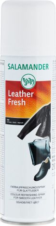 Аэрозоль-краска "Salamander. Leather Fresh", для гладкой кожи, цвет: черный, 250 мл