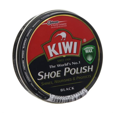 Крем для обуви Kiwi "Shoe Polish", цвет: черный, 50 мл