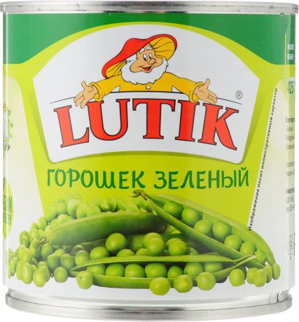 Lutik Горошек зеленый, 425 мл