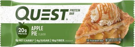 Батончик протеиновый Quest Nutrition "QuestBar", яблочный пирог, 60 г
