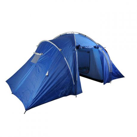 Палатка четырехместная Columbus "KANSAS" двухслойная; цвет: синий