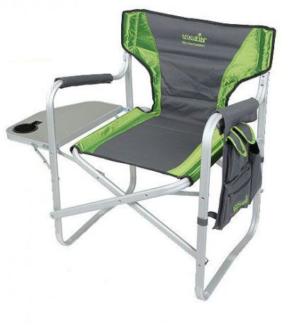 Кресло складное Norfin "Risor NF Alu", цвет: серый, зеленый, 47 см х 42 см х 80 см