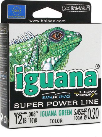 Леска Balsax "Iguana", 100 м, 0,20 мм, 5,45 кг