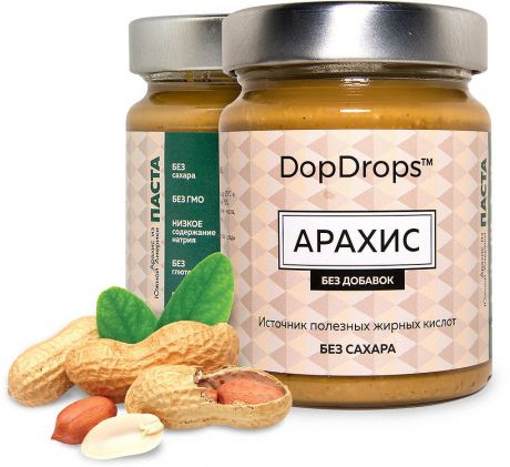 Паста DopDrops "Арахис", без добавок, 265 г