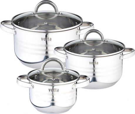 Набор посуды для приготовления Vetta Фултон, 822116, серый, 6 предметов