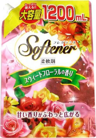 Кондиционер для белья Nihon Detergent Sweet Floral, 828162, со сладким цветочным ароматом, 1,2 л