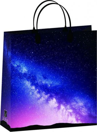 Подарочный пакет Bello Звездное небо, BAM 160, синий, 30 х 30 см