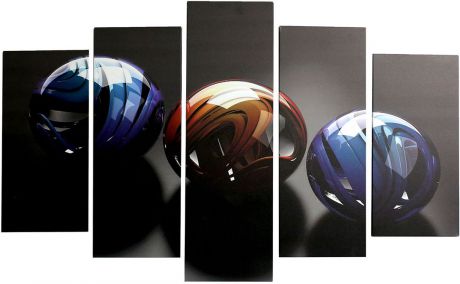 Картина Сюжет "Абстракция. шары", модульная, 1722600, 80 х 125 см