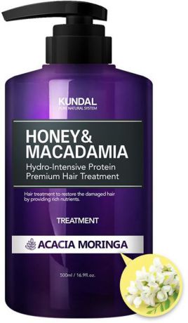Кондиционер для волос Kundal Honey & Macadamia Hair Treatment Acacia Moringa, безсульфатный, 500 мл
