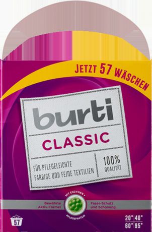 Стиральный порошок Burti Classic для цветного и тонкого белья, 120656, 4,312 кг