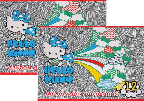 Набор альбомов для рисования Action! Hello Kitty, HKO-AA-12-4/2, 12 листов, 2 шт