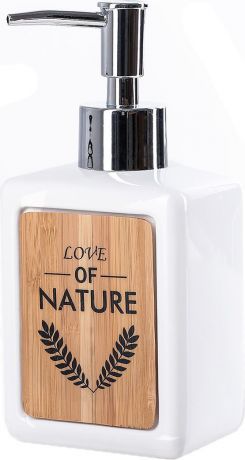 Дозатор для жидкого мыла Доляна "Природа", 4004517, белый