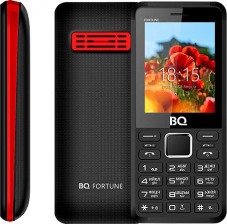 Мобильный телефон BQ 2436 Fortune P, черный, красный