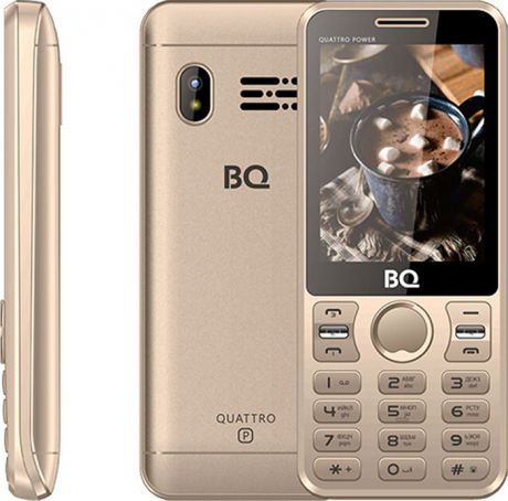 Мобильный телефон BQ 2812 Quattro Power, золотой