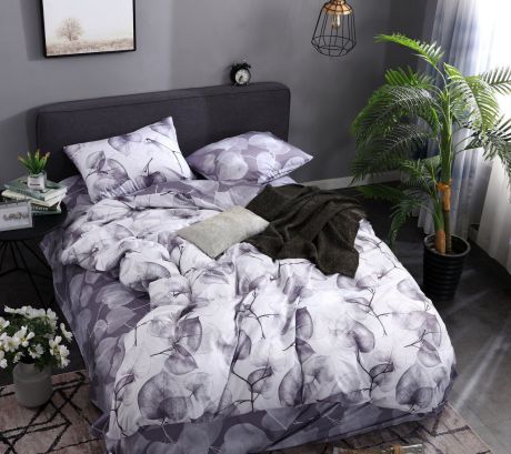 Комплект постельного белья Сатин подарочный AC060 Cитрейд 1.5 спальный, наволочки 70-70 2 шт