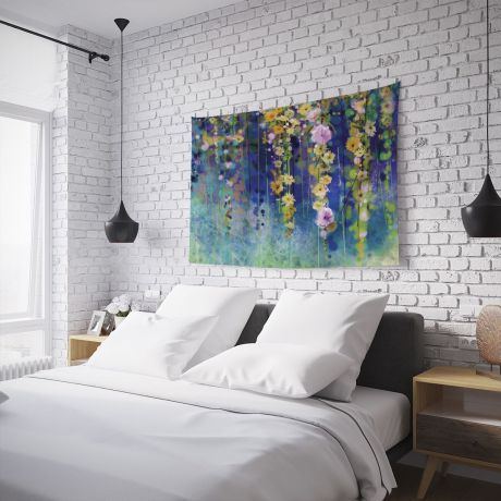 Панно JoyArty "Висящие цветы", на стену, с фотопринтом, tpg_9121, 100 x 150 см